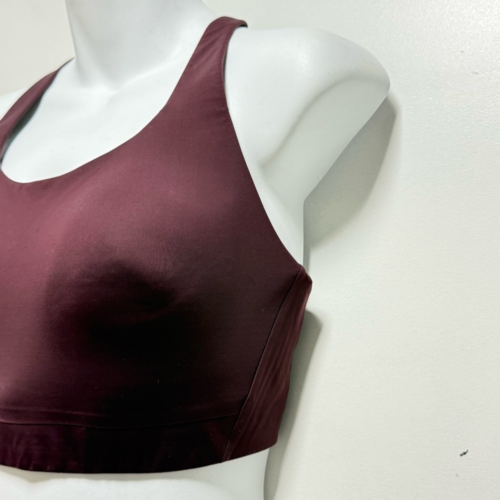 Athleta Burgundy Sports Bra Intimates - Picture 2 of 6
